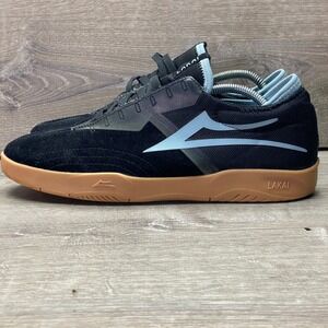 Lakai Shoes Mod Mens Size 11 Black Gum Suede Mesh XLK Cupsole Skate Sneakers